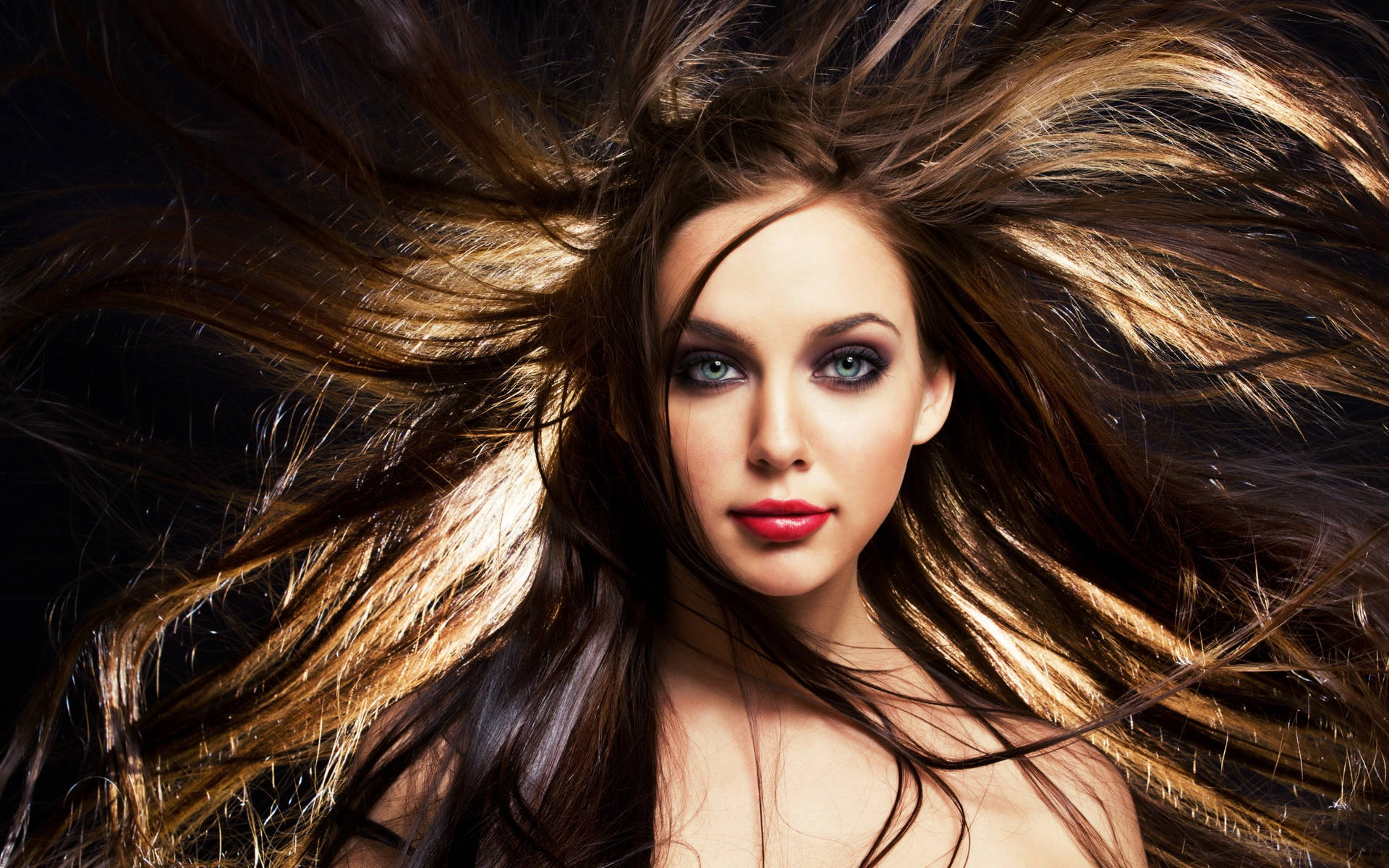 Flying Brown Hair Background