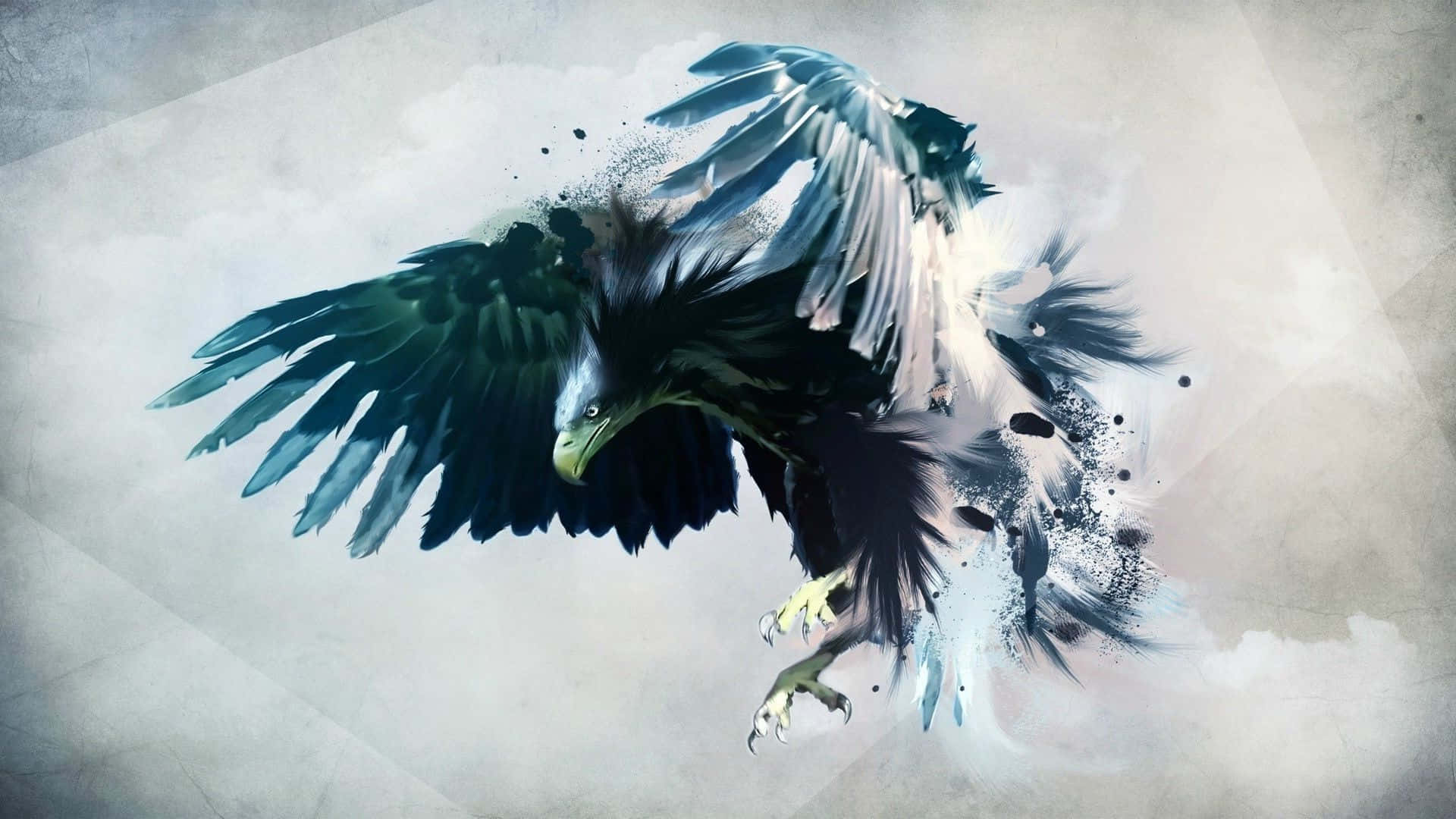 Flying Eagle Fierce Wild Animal Background