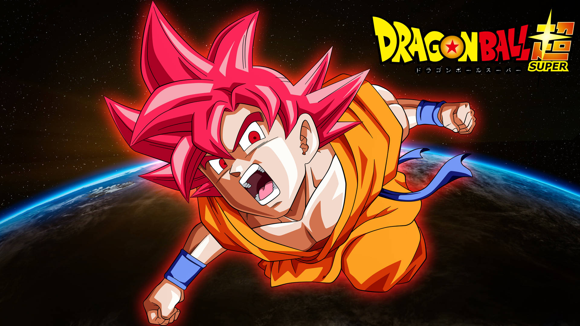 Flying Goku Super Saiyan Background