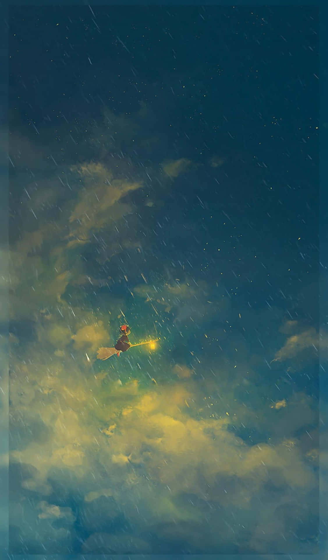 Flying Kiki Studio Ghibli Phone Background