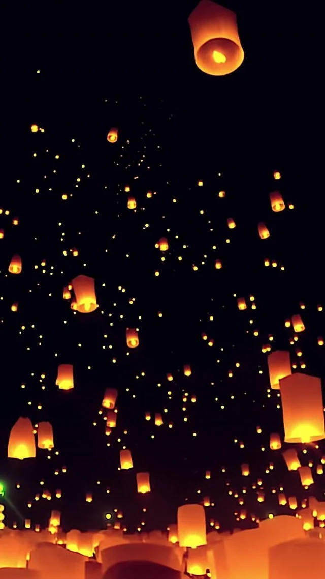 Flying Lanterns Themes Background