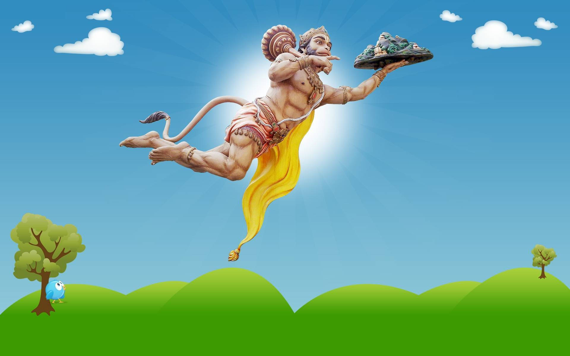 Flying Lord Hanuman 3d