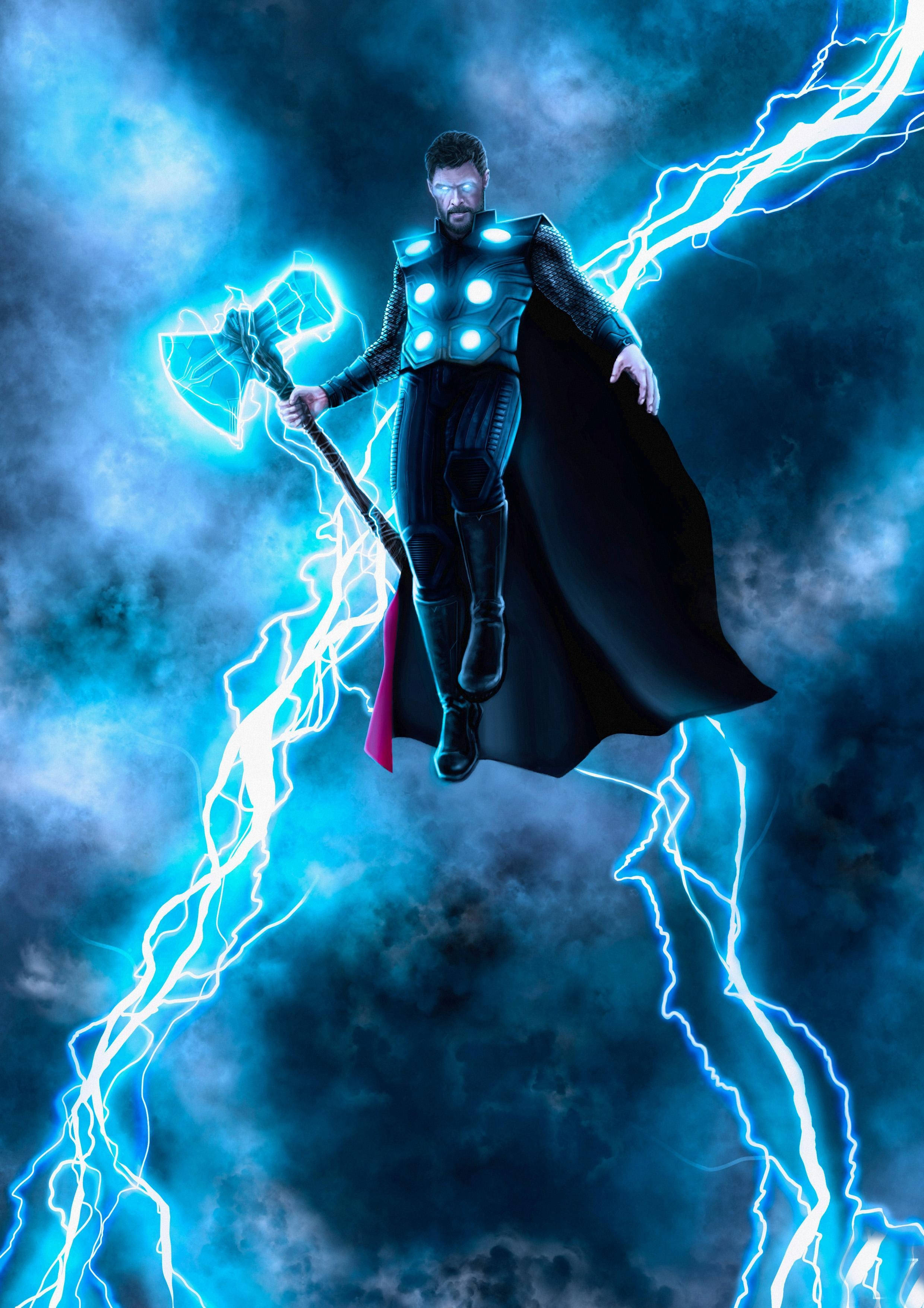 Flying Marvel Hero Thor Stormbreaker