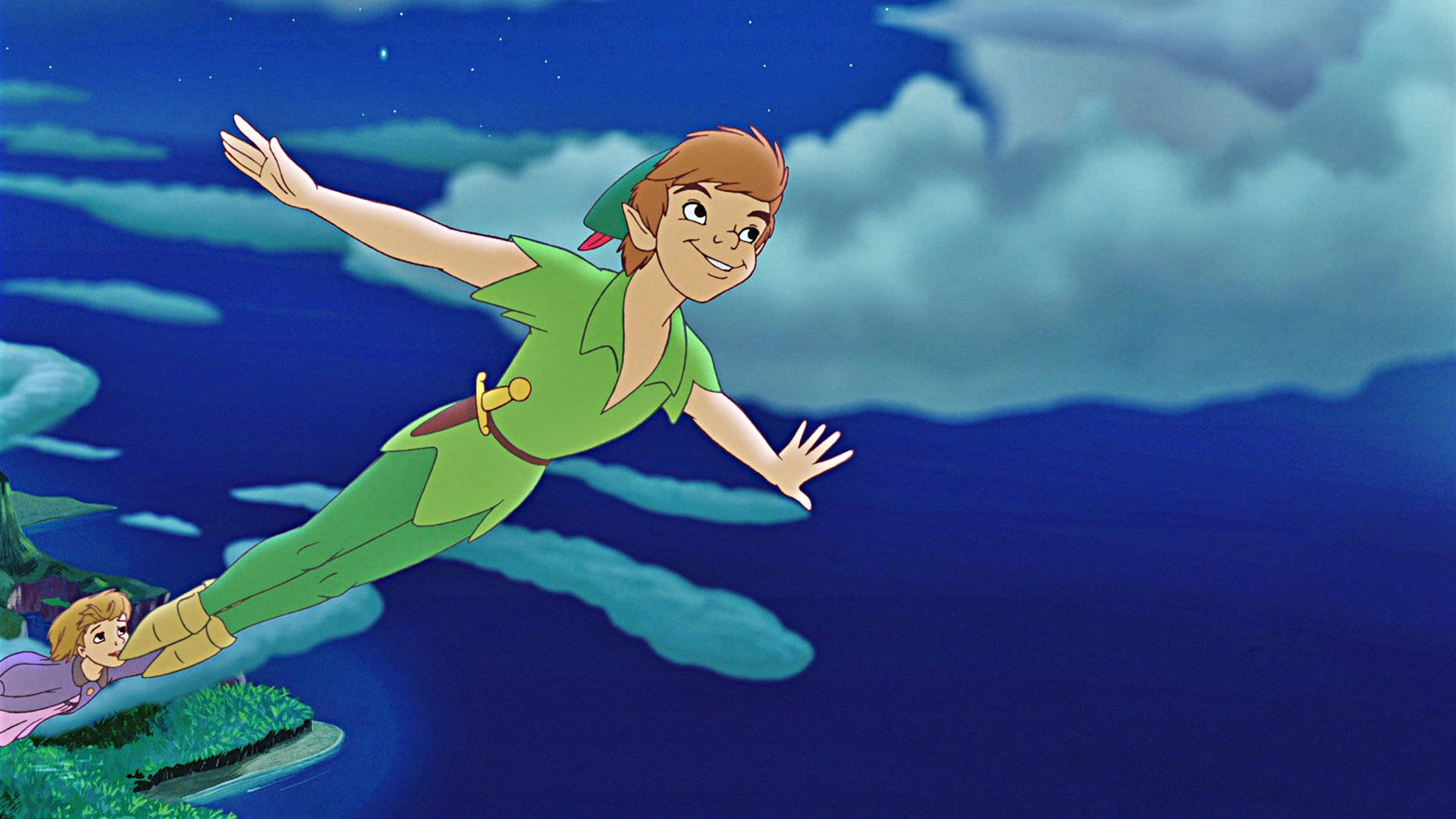 Flying Peter Pan Background