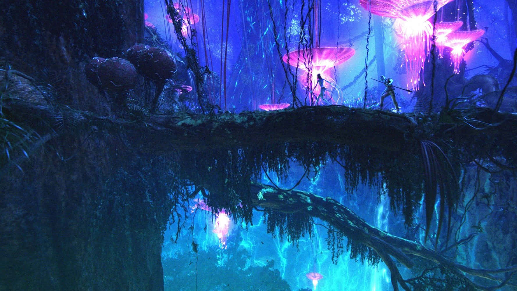 Flying Through The Mystical Skies Of Pandora Background