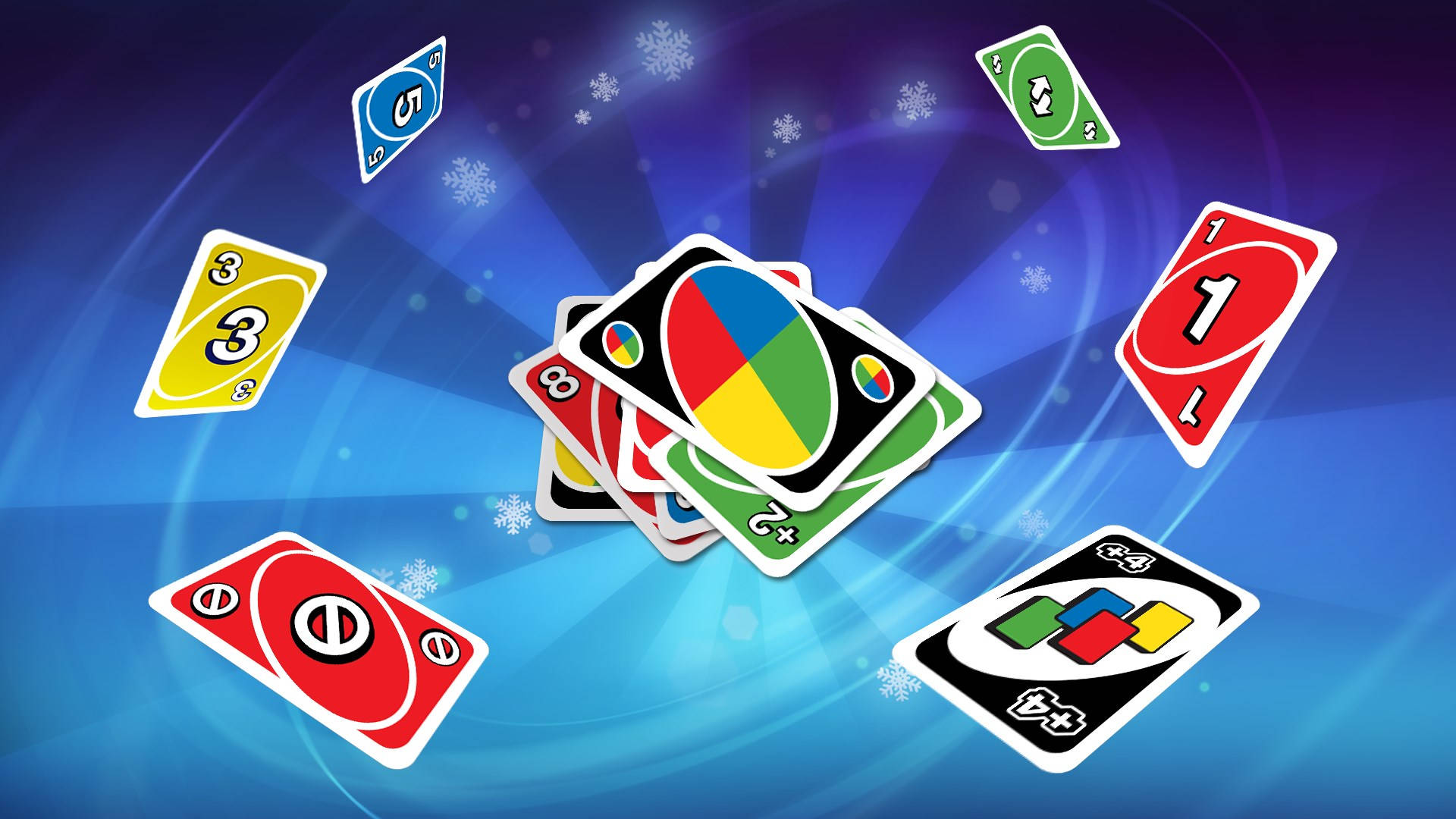 Flying Uno Cards Background