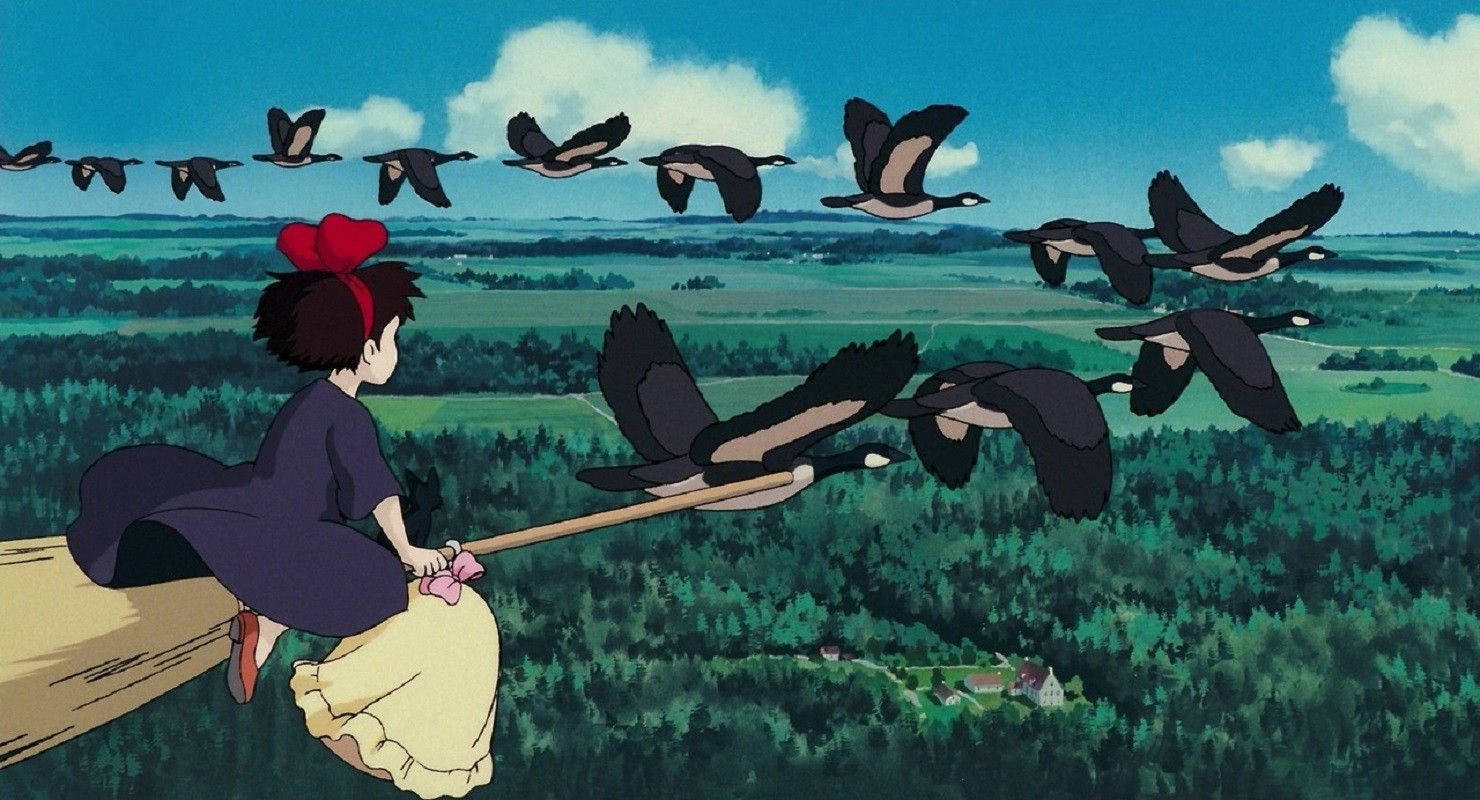 Flying With Birds From Kikis Delivery Service