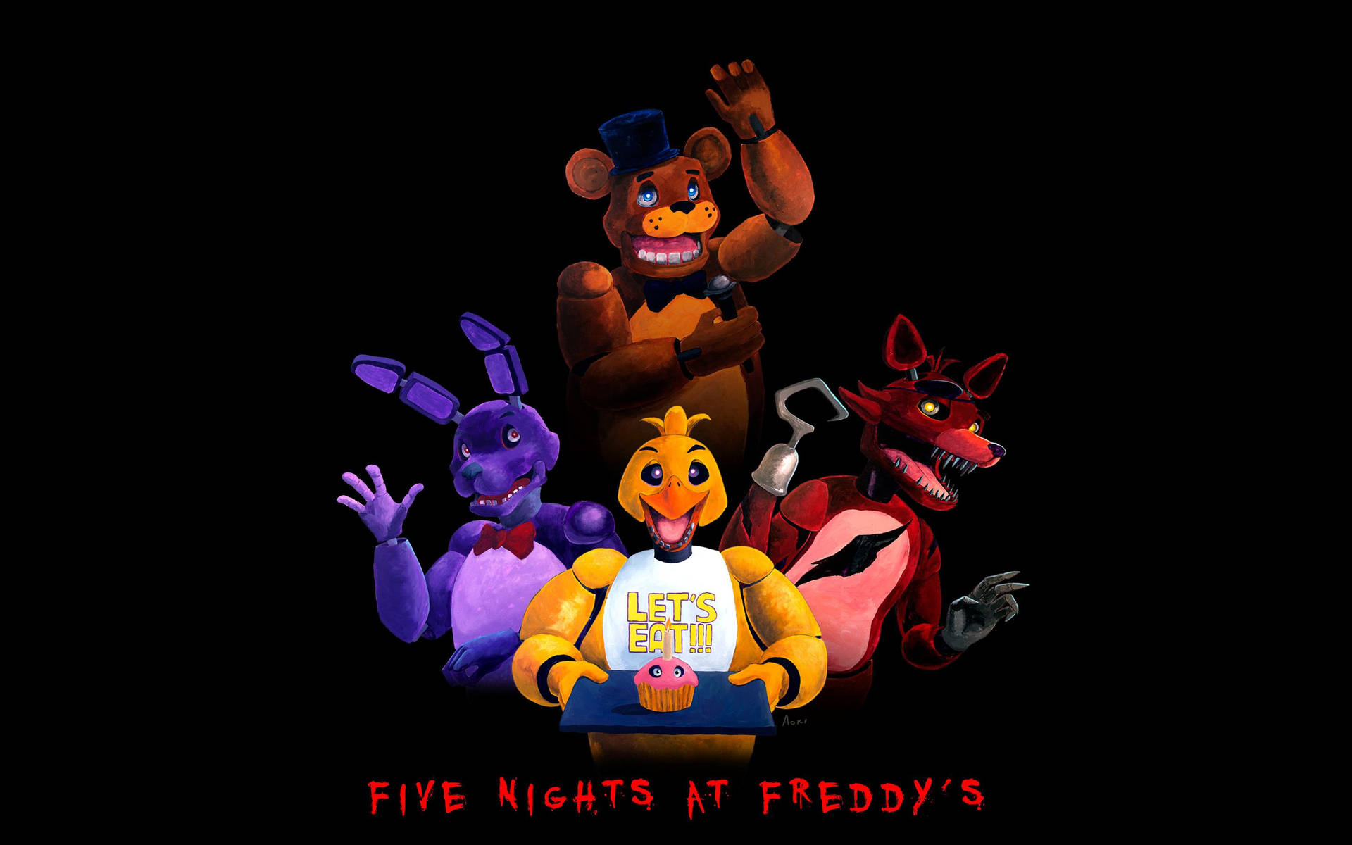 Fnaf Cartoon Artwork Background