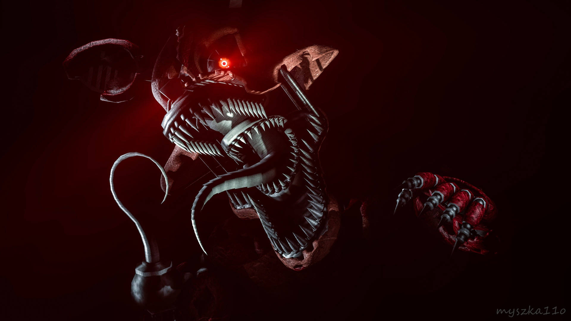 Fnaf Scary Nightmare Foxy Background