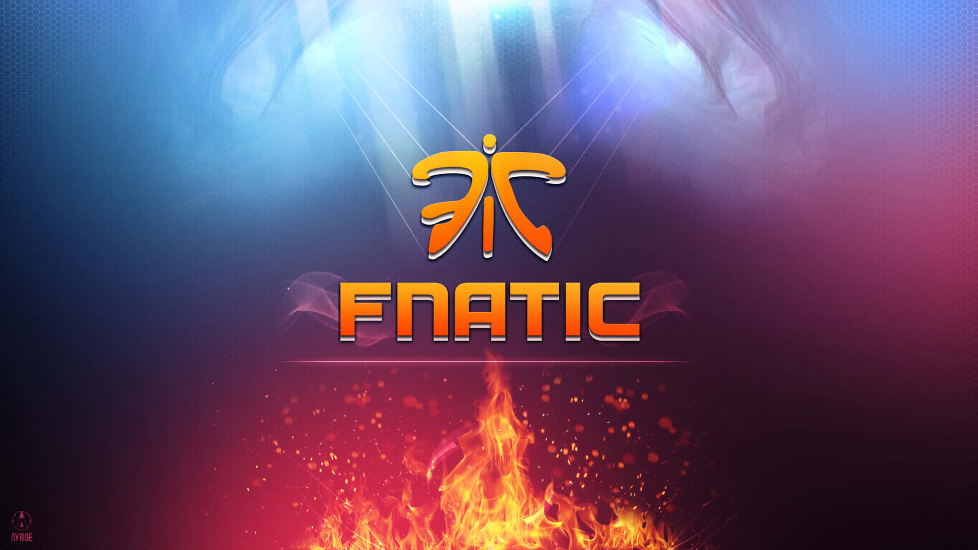 Fnatic Esports Logo Flames Background