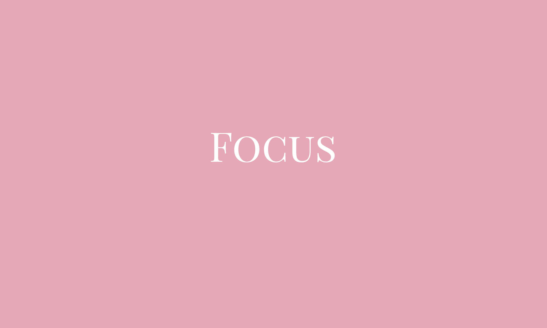 Focus - A Pink Background With The Word Focus