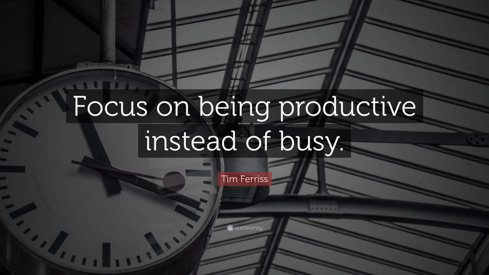 Focus On Being Productive Instead Of Busy Background