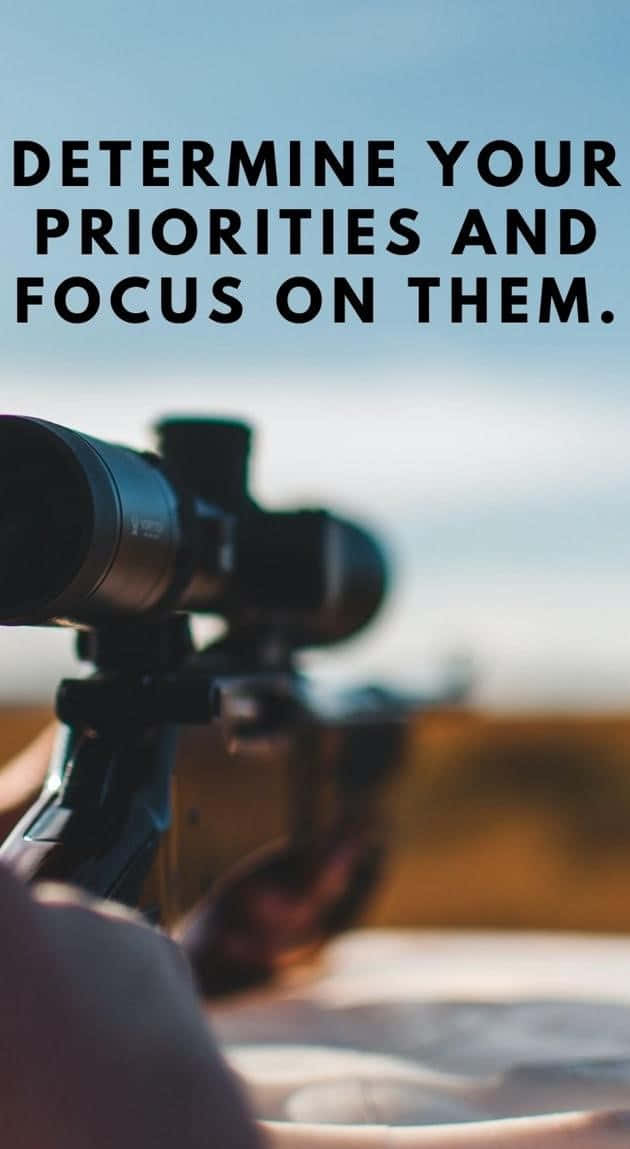 Focusand Priorities Inspirational Quote