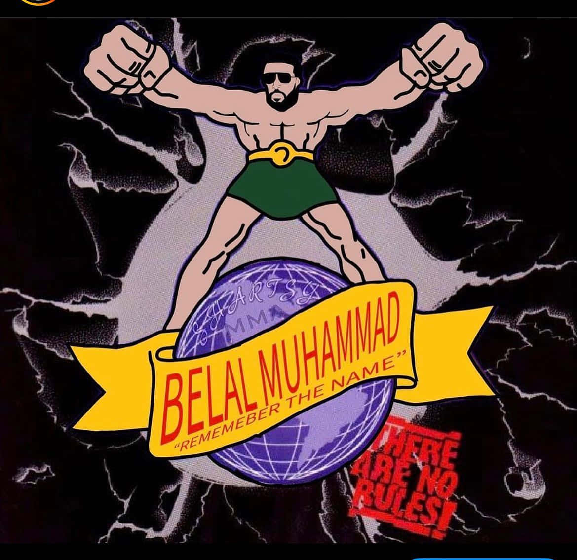 Focused And Determined - A Vivid Artistic Representation Of Belal Muhammad