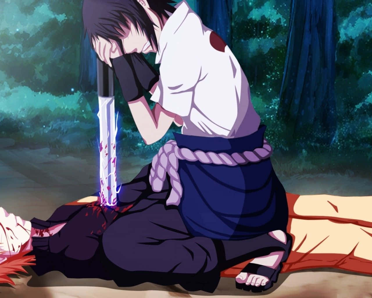Focused And Resolute - Old Sasuke Background