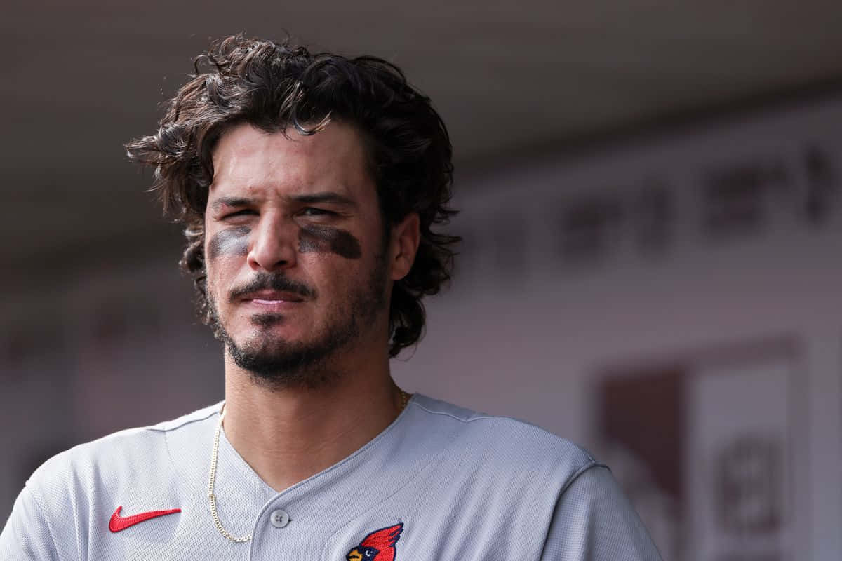 Focused Baseball Player Arenado