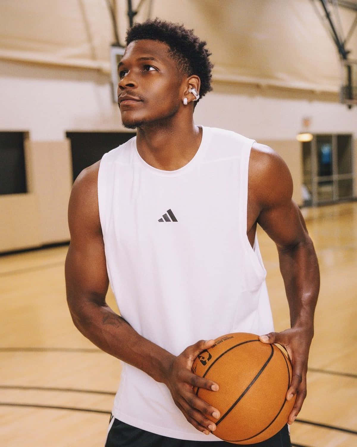 Focused Basketball Player Portrait