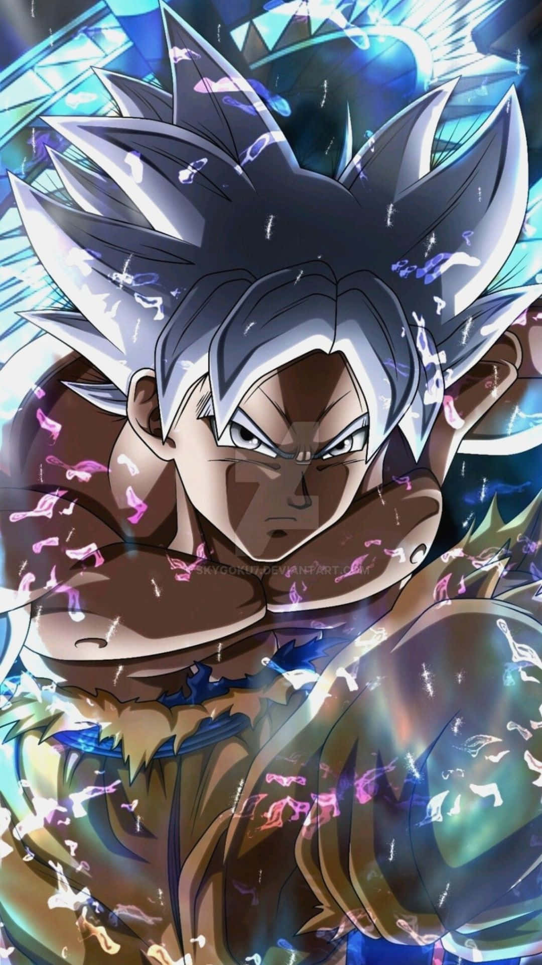 Focused Dragon Ball Goku Ultra Instinct Background