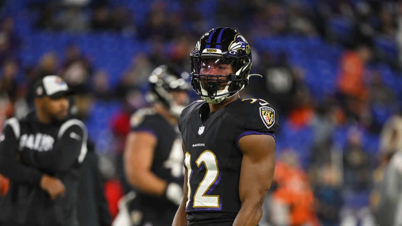 Focused Football Playeron Field