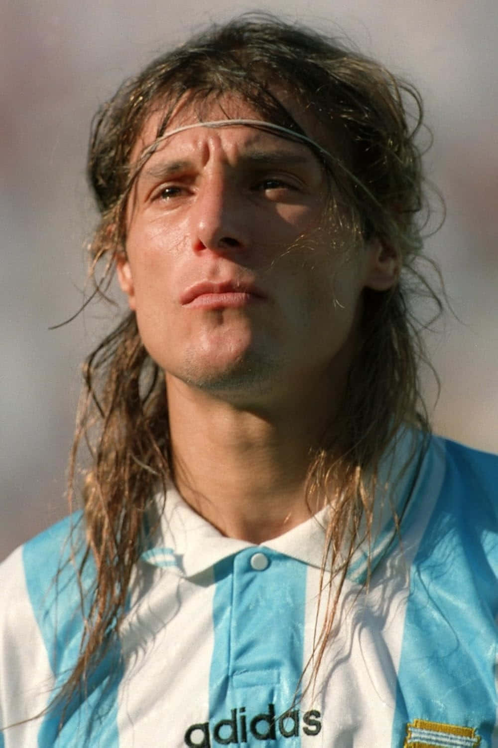 Focused Soccer Player Caniggia Background