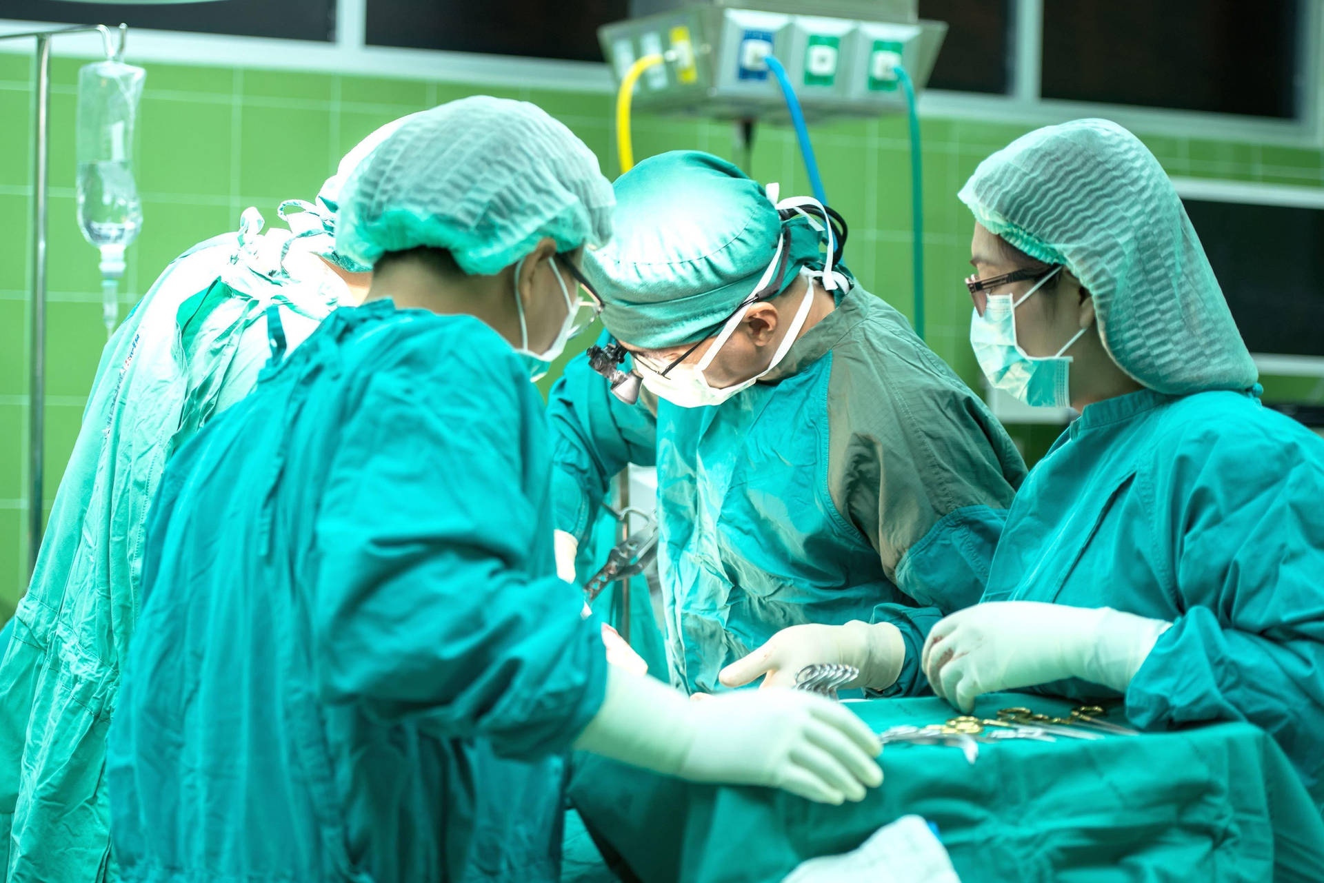 Focused Swiss Surgeon Performing Surgery