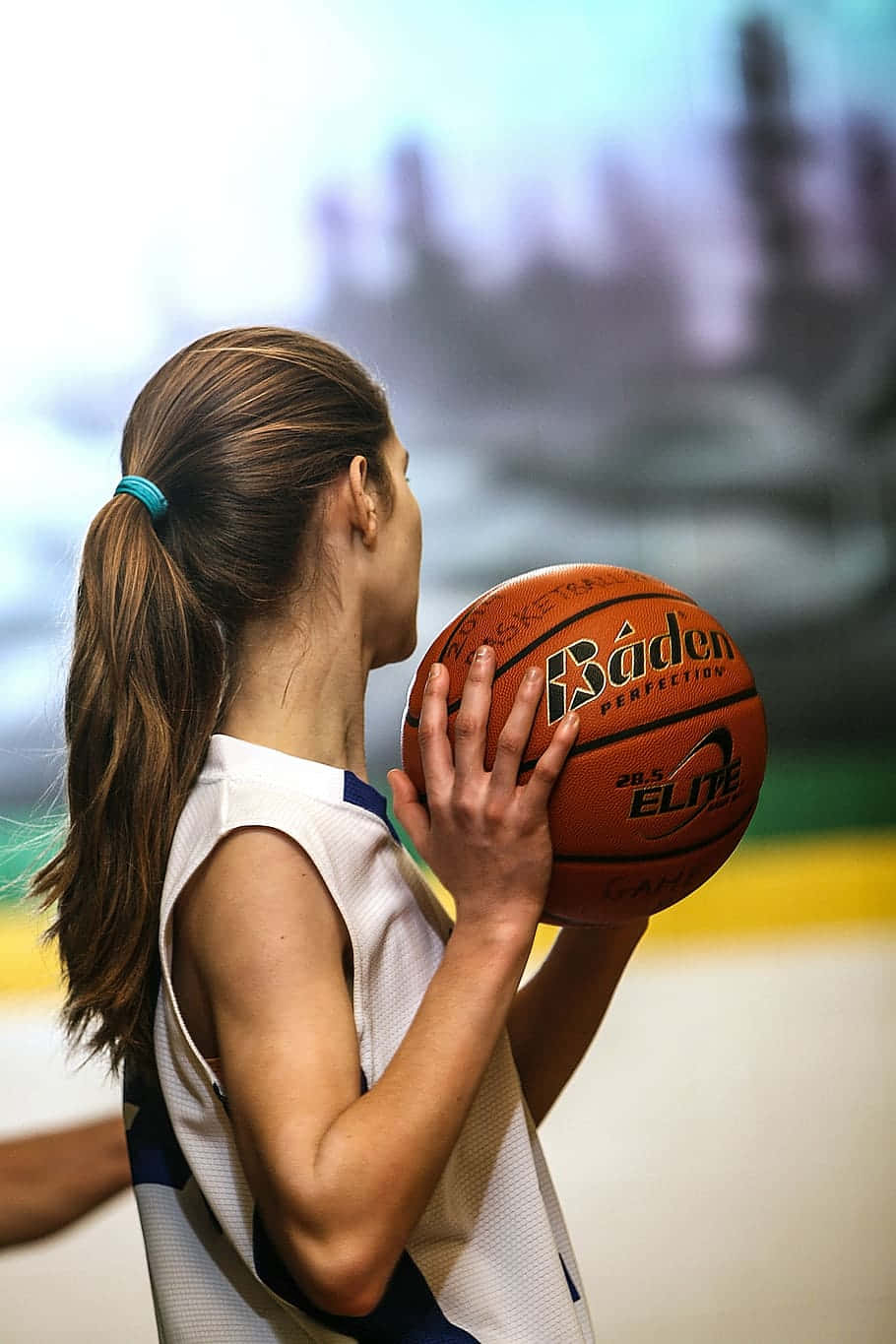 Focused Teen Basketball Player