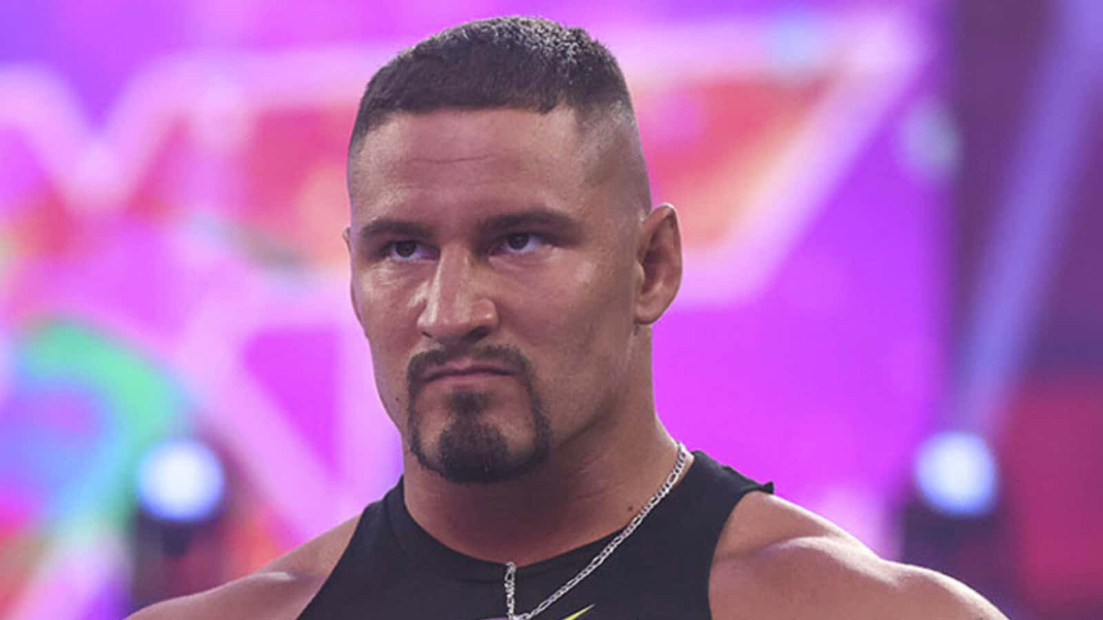 Focused Wrestler Portrait Background