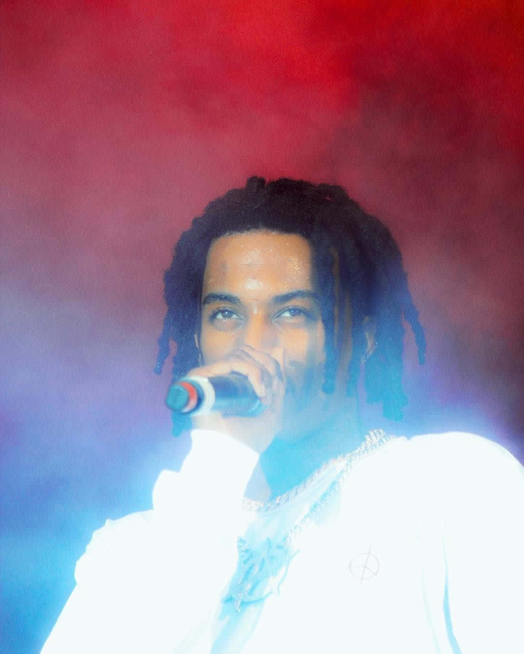 Foggy Carti Pfp With Mic Background