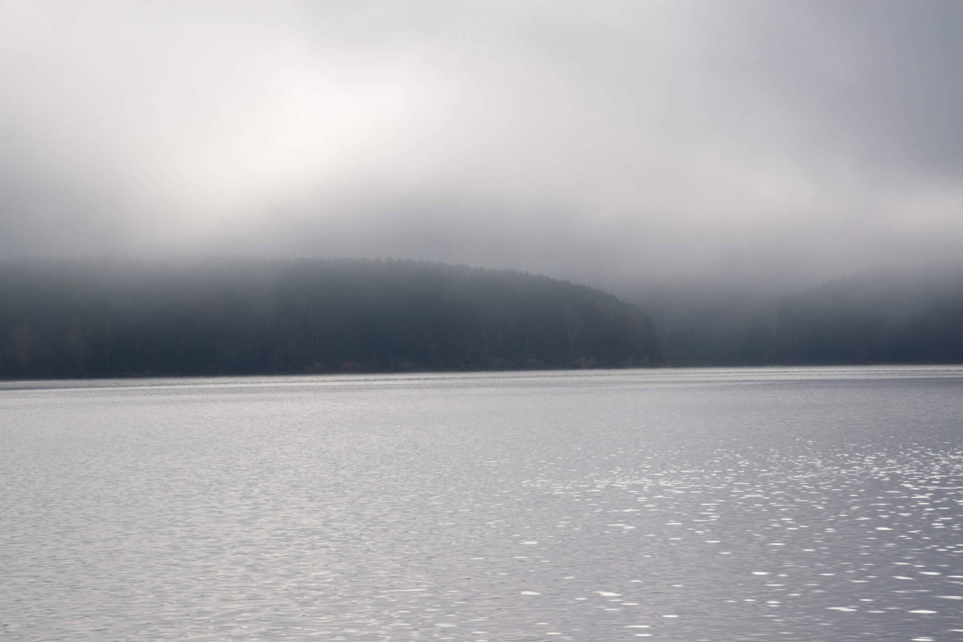 Foggy Lake In Lithuania