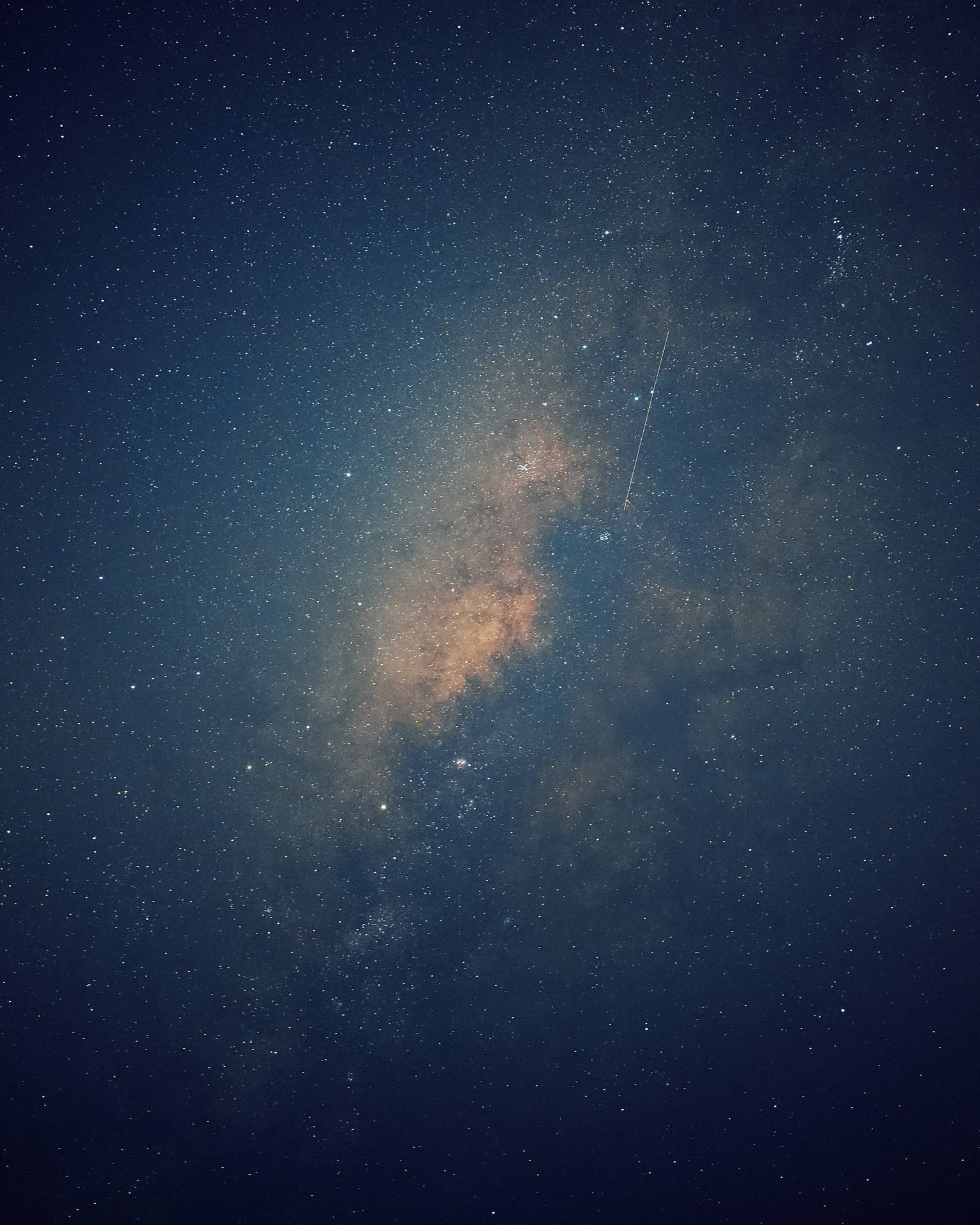 Foggy Milky Way At Night Background