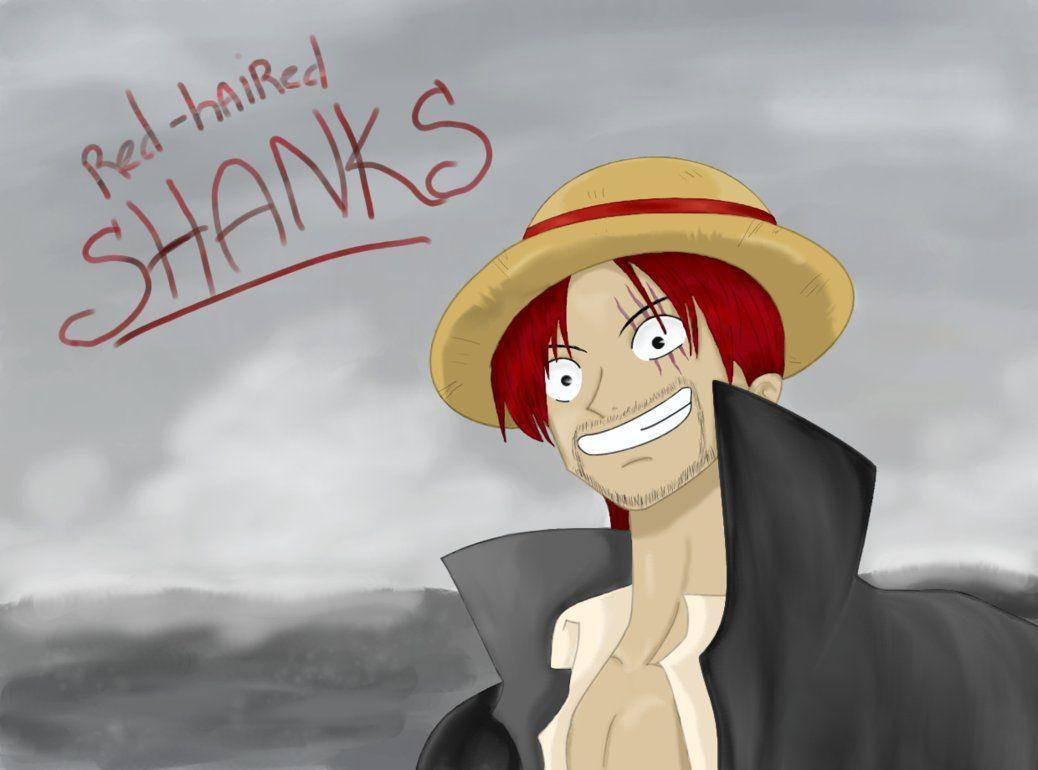 Foggy Red Haired Shanks One Piece Background