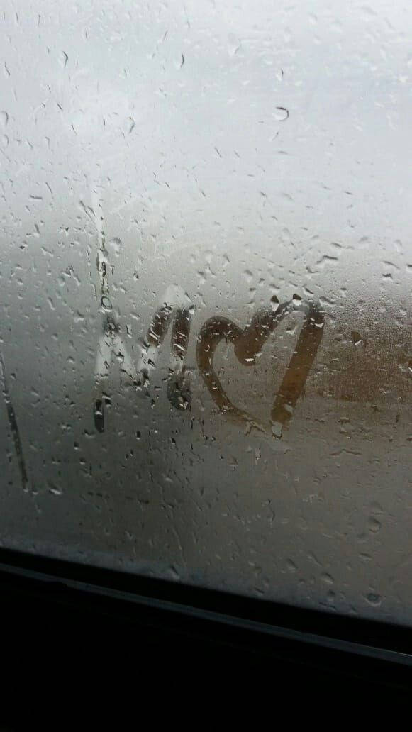 Foggy Window Letter M Background