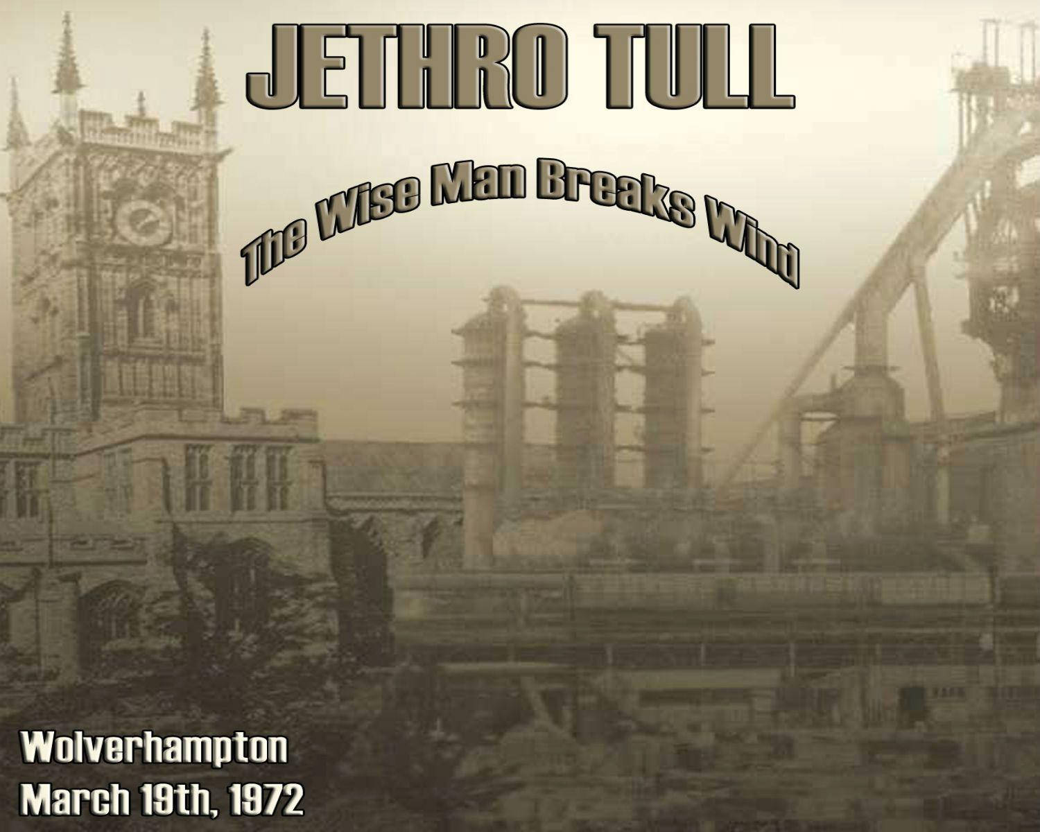 Folk Rock Band Jethro Tull Wolverhampton 1972 Vintage Poster Background