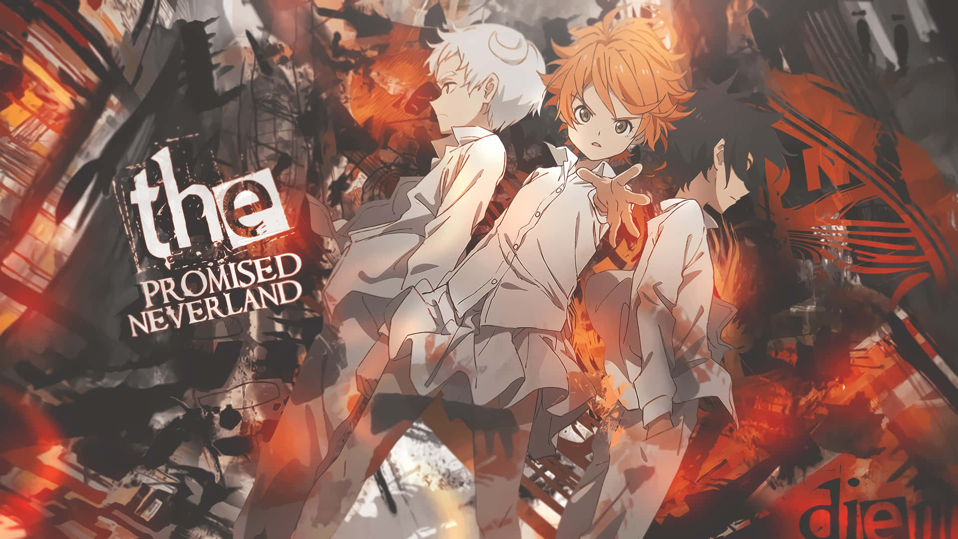 Follow Emma And The Gang Through Their Adventures In The Promised Neverland Background