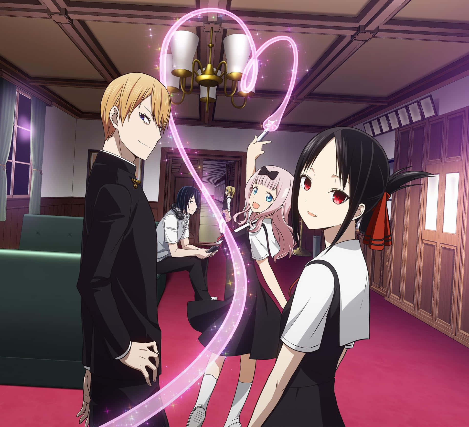 Follow Kaguya And Miyuki On Their Adventure Of Love! Background