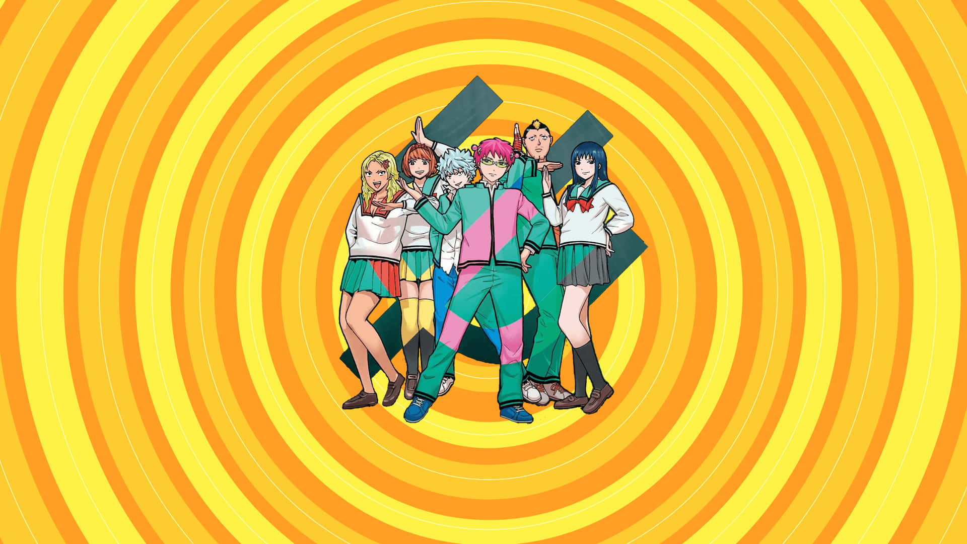 Follow Saiki K As He Navigates Through The Disaster That Is His Daily Life! Background