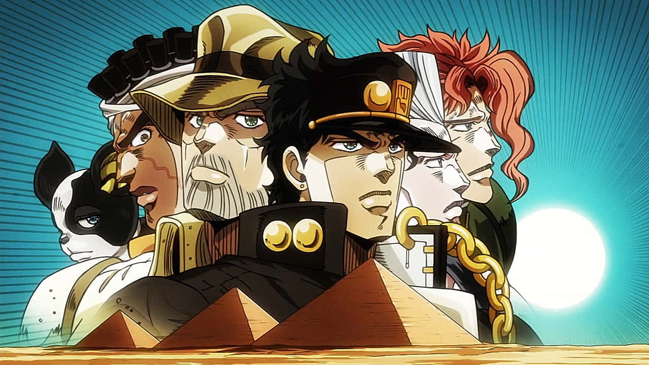 Follow The Adventures Of Jojo And His Friends As They Battle Evil Forces In The Animated Manga Series Background