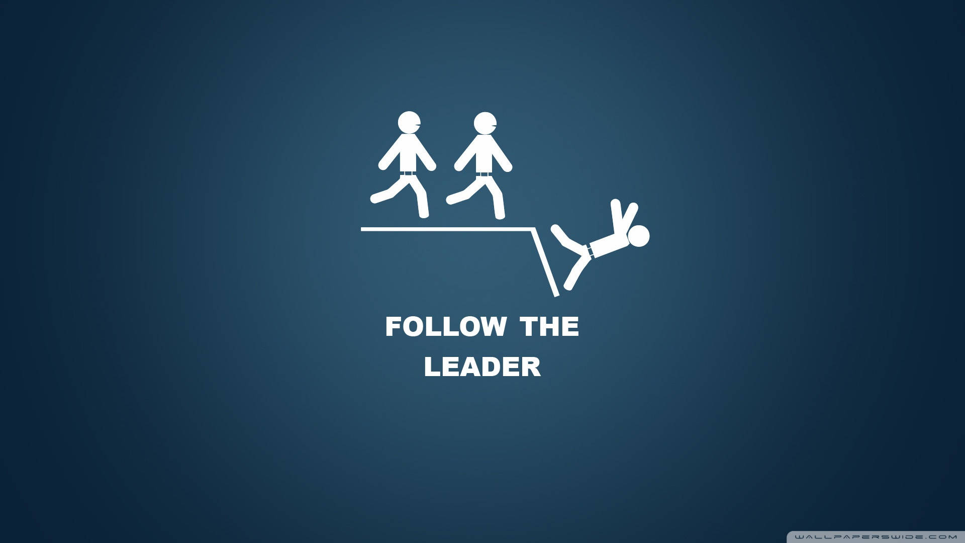 Follow The Lead Funny Illustration