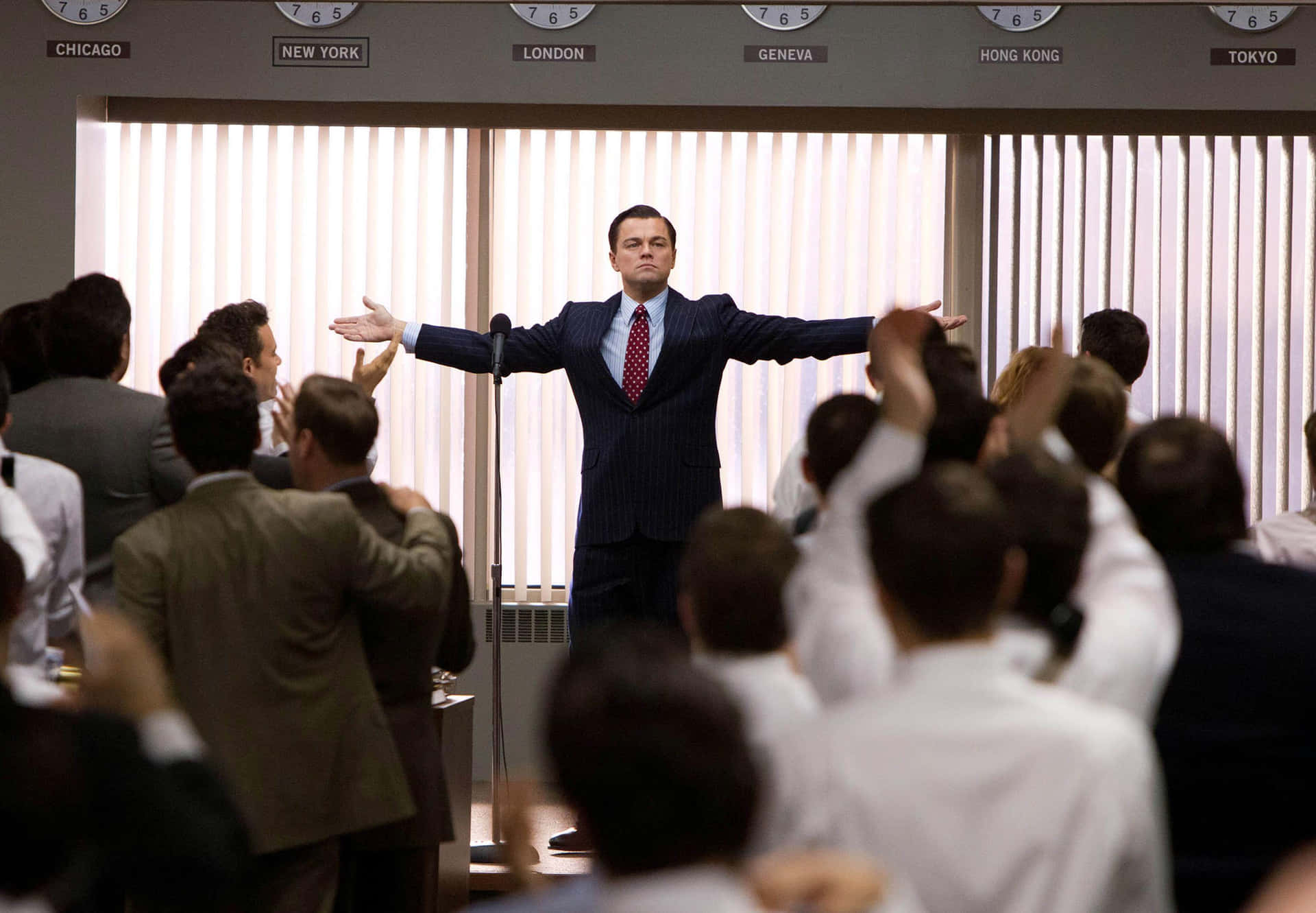 Follow The Wolf Of Wall Street For Financial Advice Background