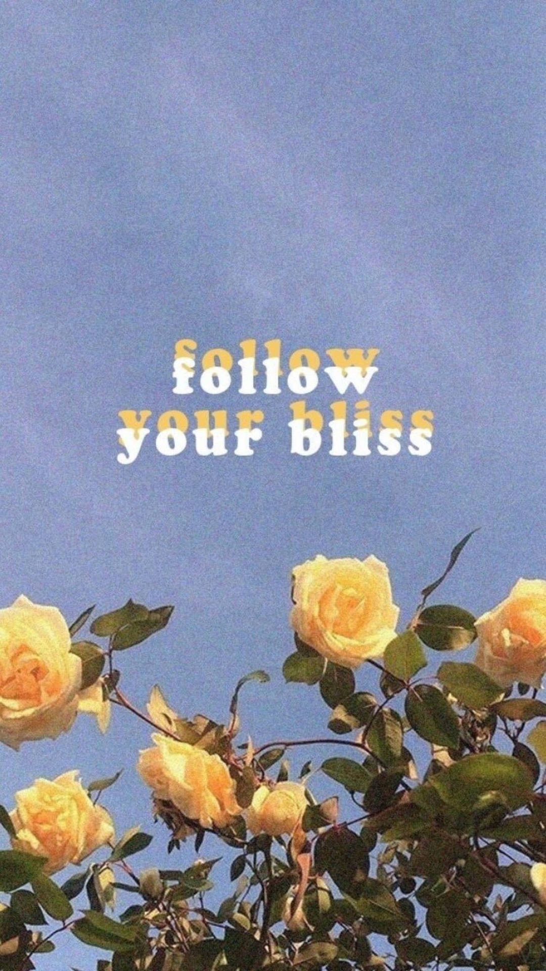 Follow Your Bliss Retro Aesthetic Iphone Background
