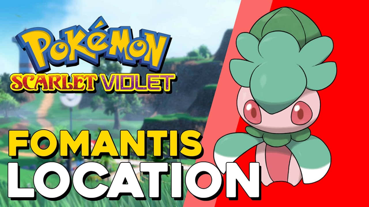 Fomantis Scarlet Violet Pokémon Background