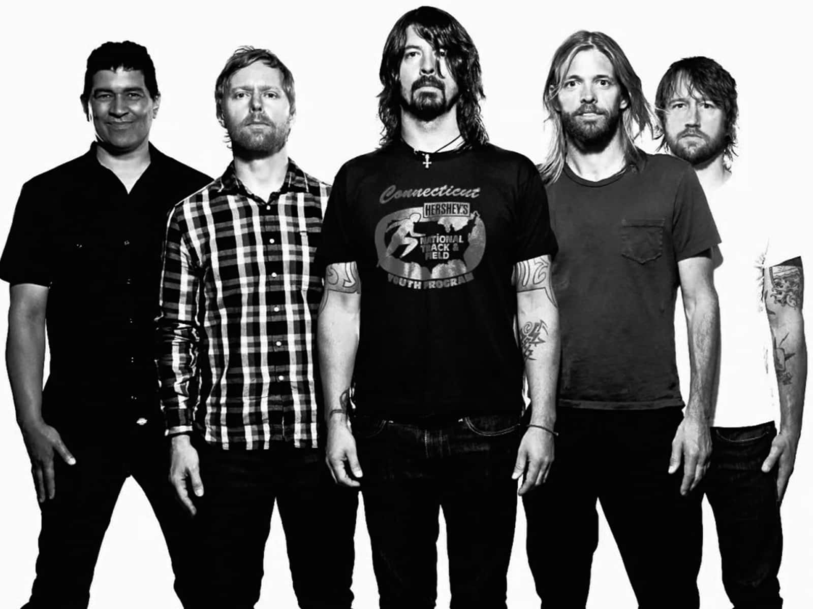 Foo Fighters Blackand White Group Portrait