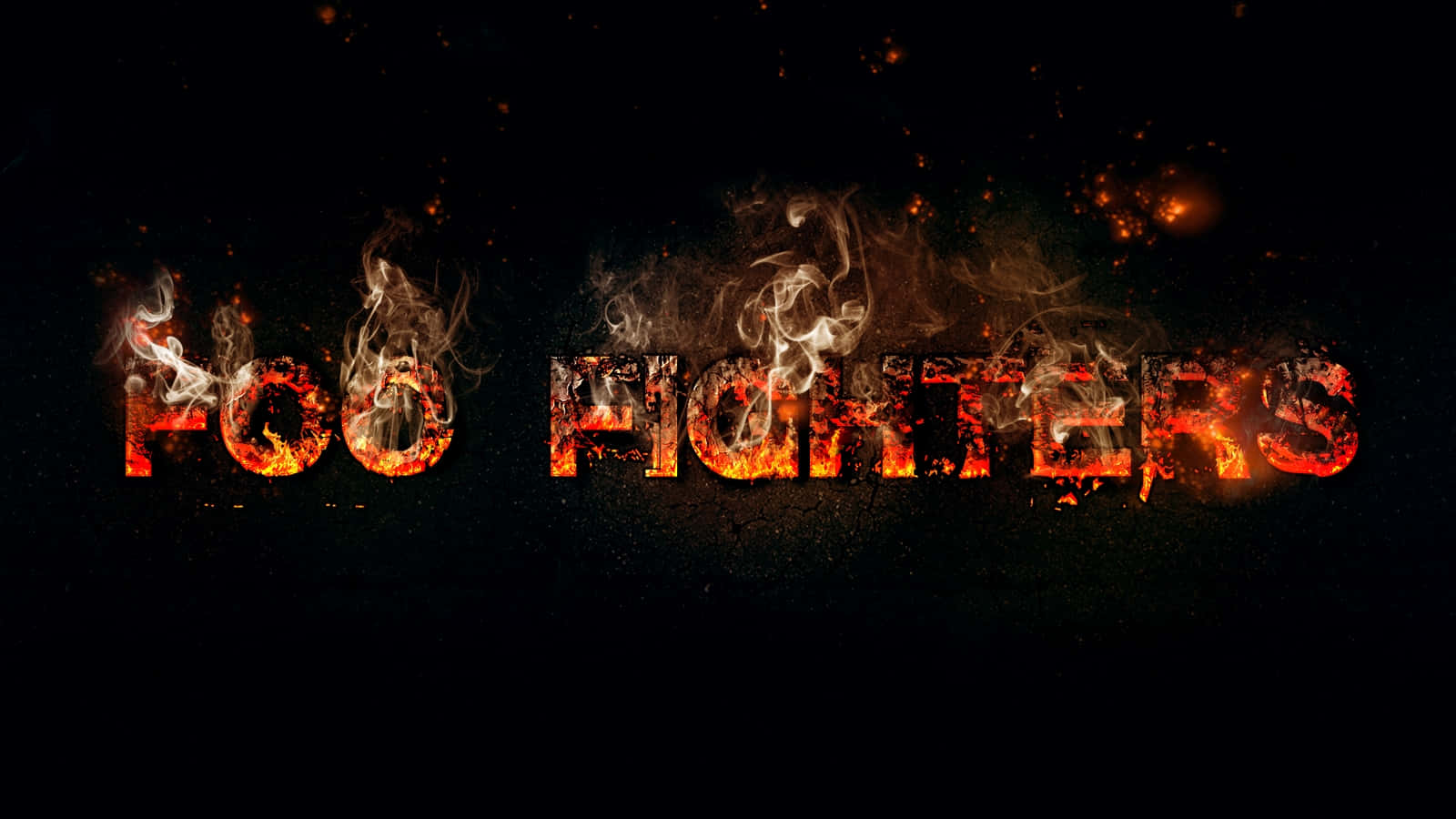 Foo Fighters Flaming Text Logo Background