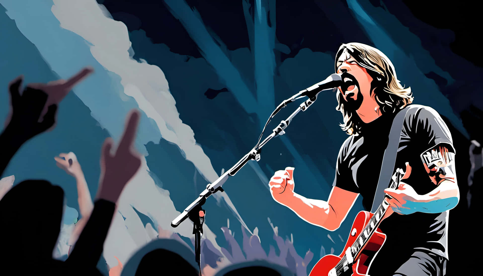 Foo Fighters Live Concert Illustration