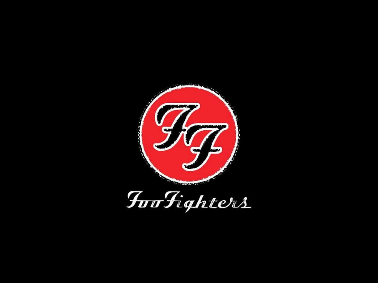 Foo Fighters Logoon Black Background Background