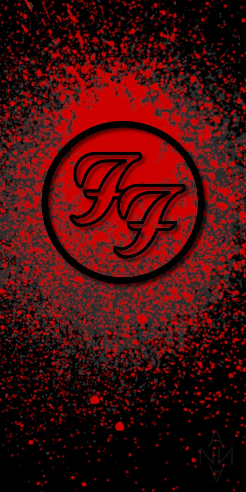 Foo Fighters Red Black Abstract Art