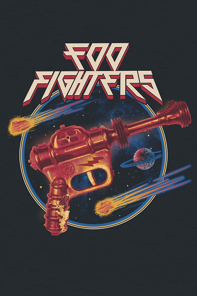 Foo Fighters Retro Ray Gun Poster Background