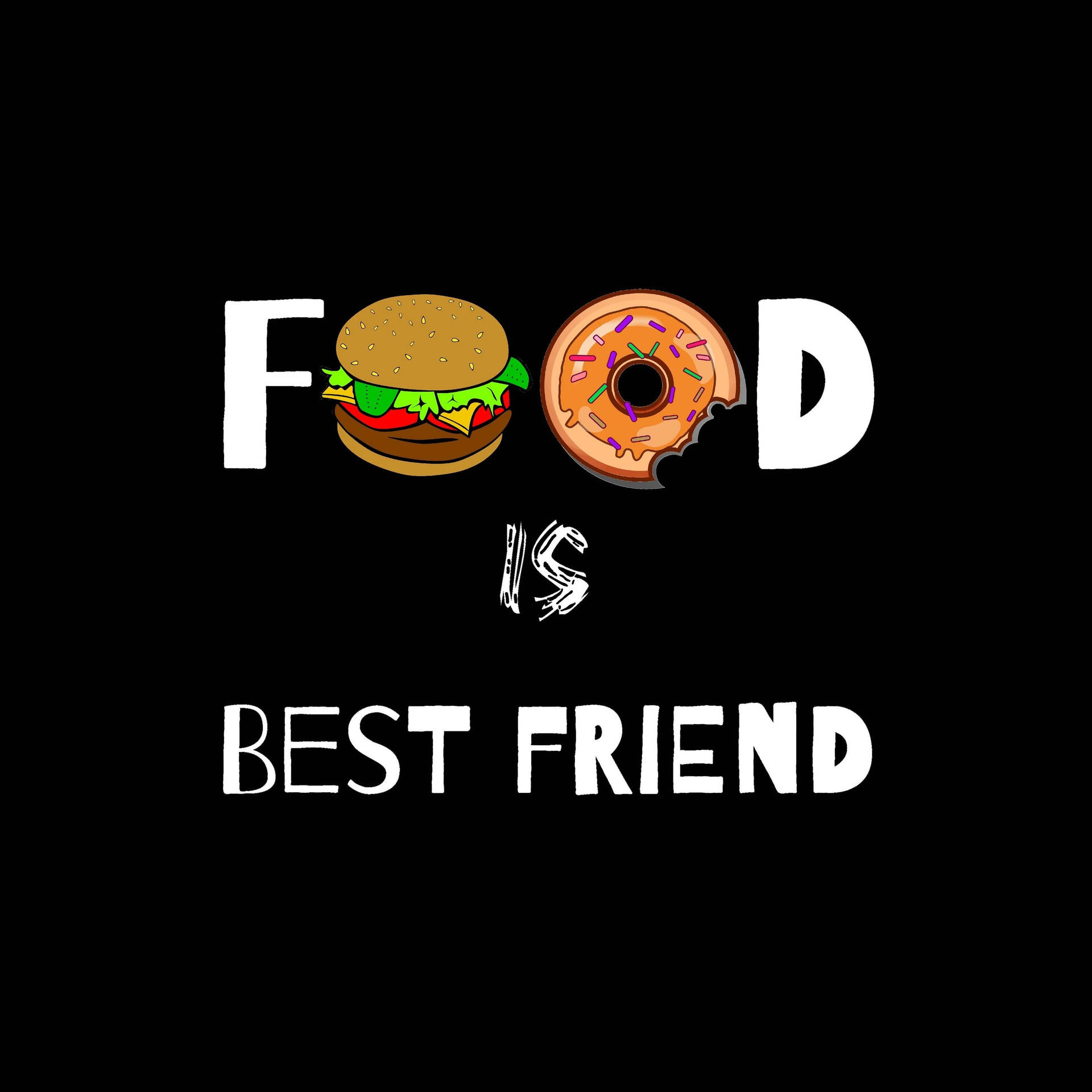 Food As Best Friends Background