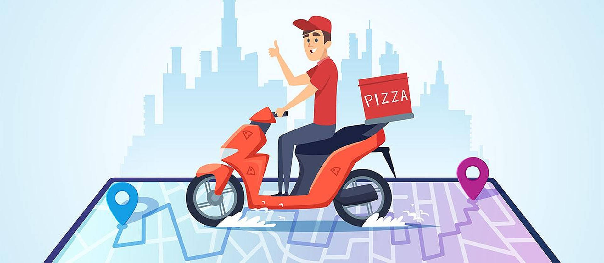 Food Delivery Gps Map Background