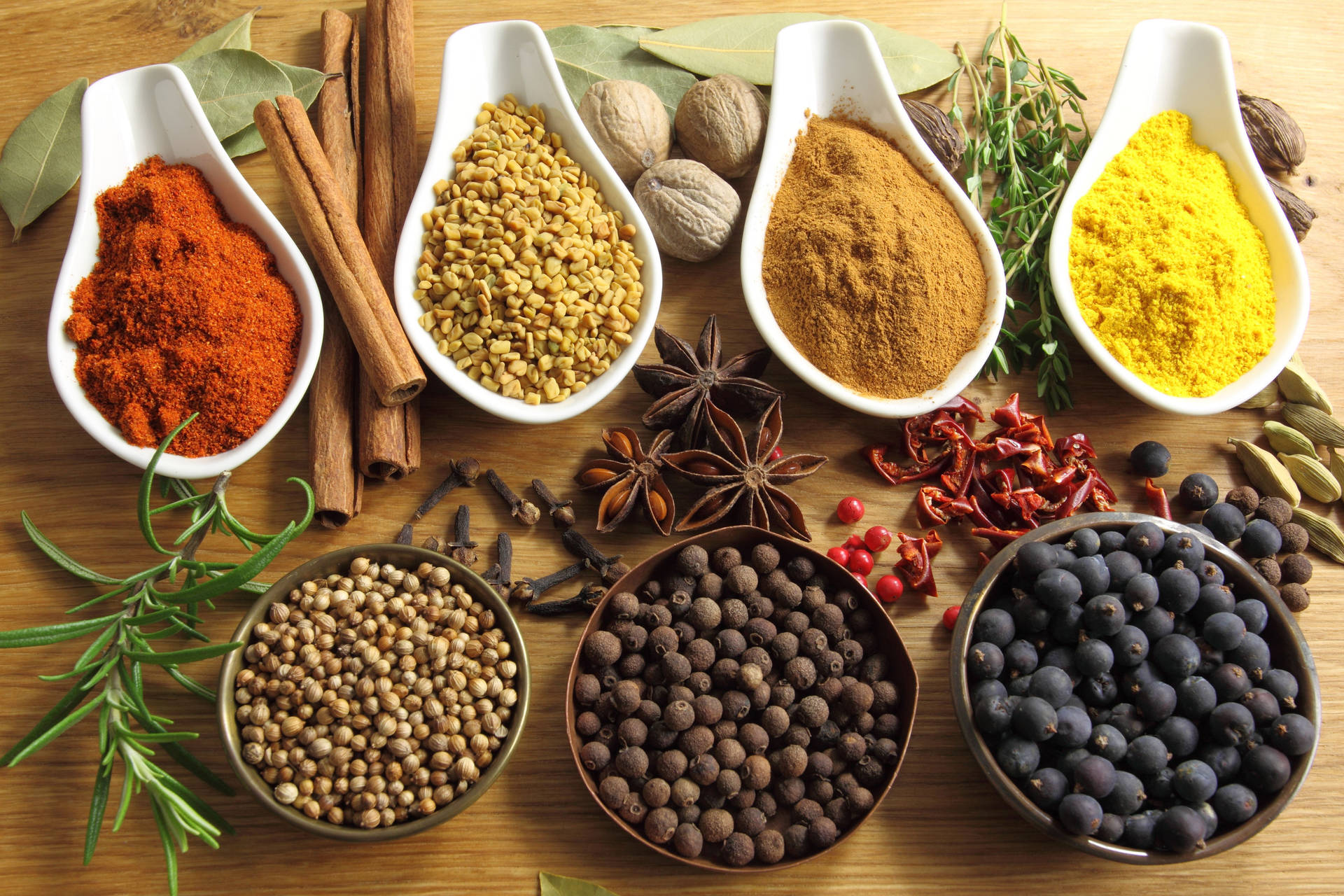 Food Spices Herbs Background